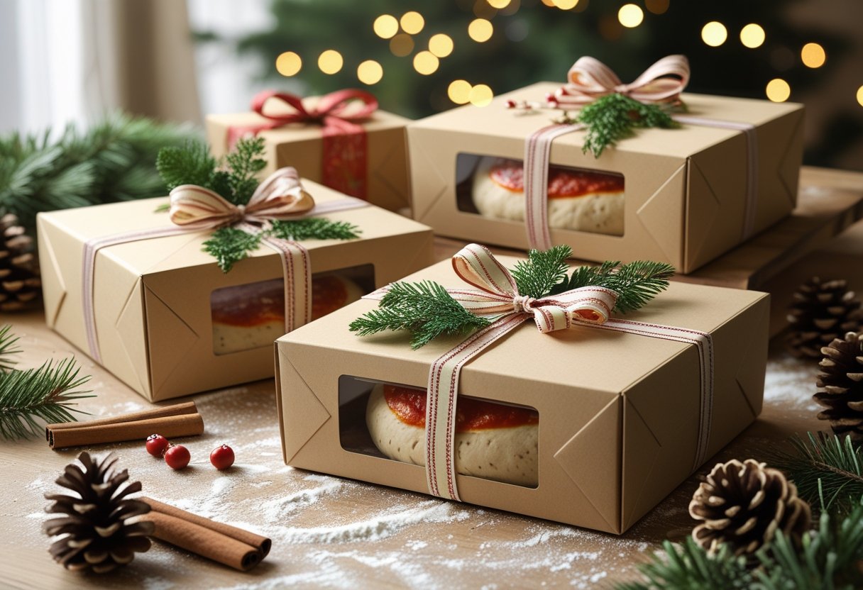 Artisan Pizza Dough Christmas Gift Boxes for Foodies Perfect Holiday Treats