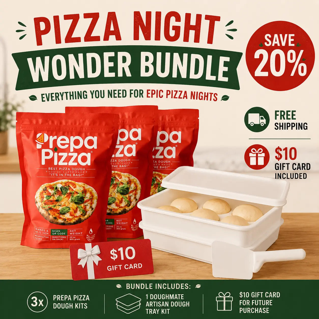 3 Prepa Pizza & DoughMate Bundle Prepa Pizza