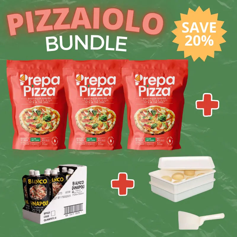 3 Prepa Pizza Dough Kits | 1 Case Bianco DiNapoli Sauce | DoughMate Artisan Kit Prepa Pizza