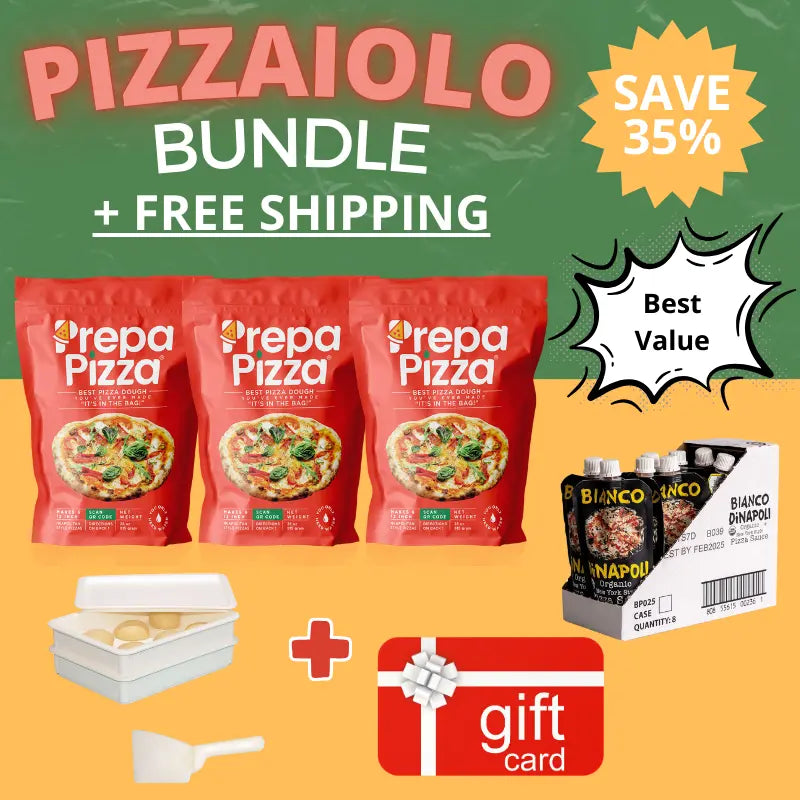 3 Prepa Pizza Dough Kits | 1 Case Bianco DiNapoli Sauce | DoughMate Artisan Kit