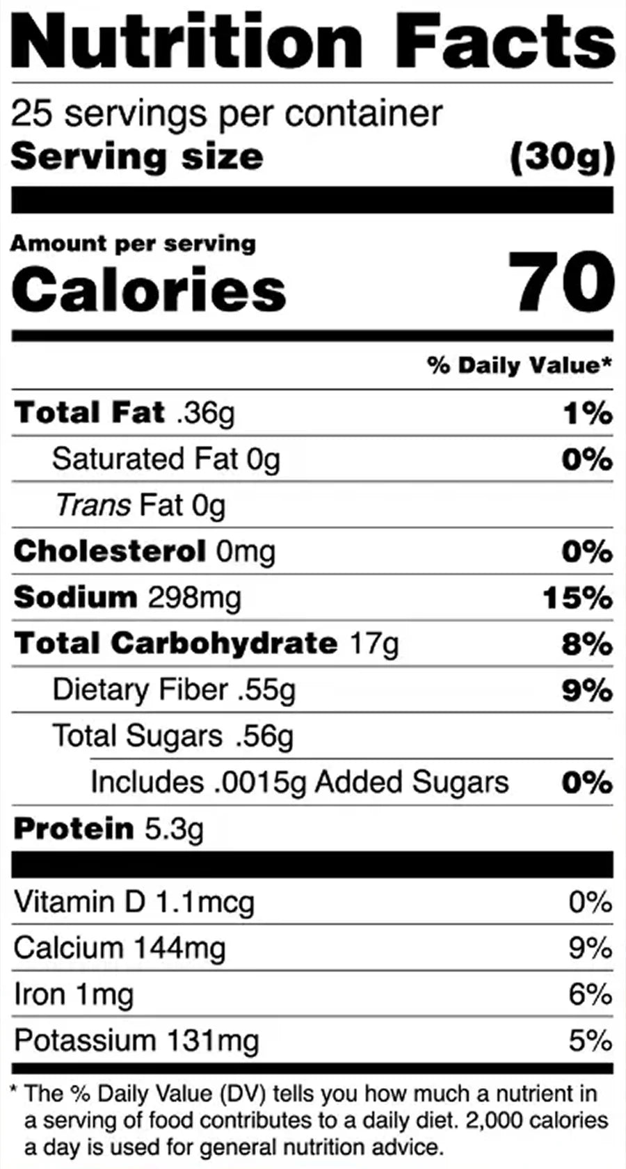 Nutrition Label
