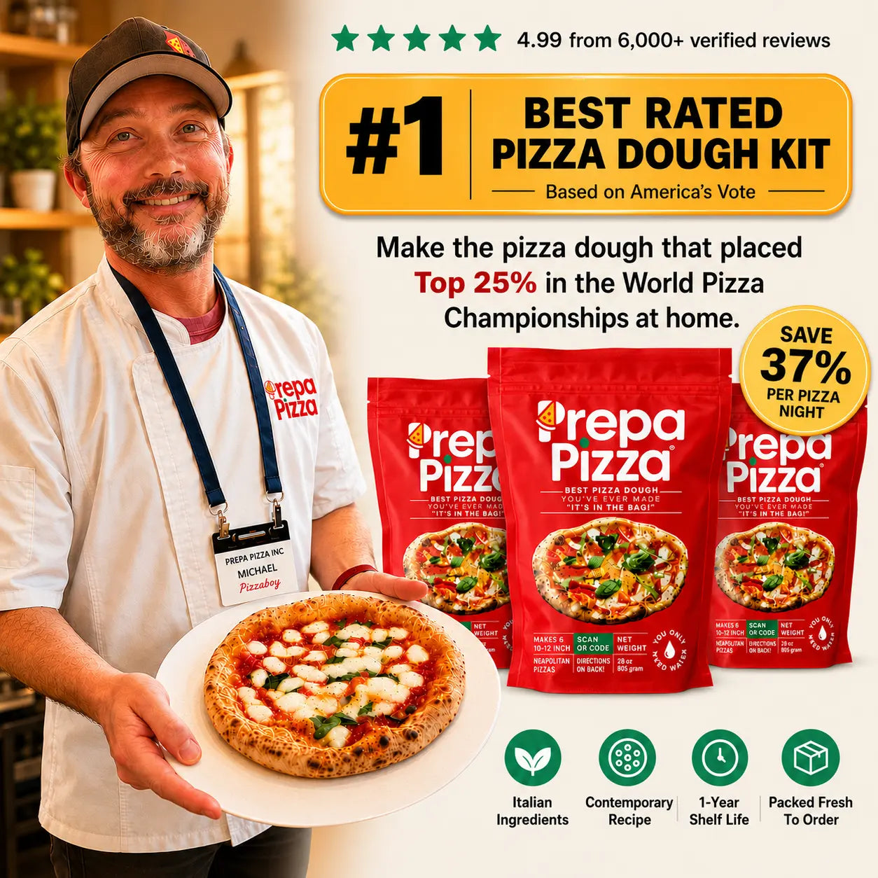 Prepa Pizza Dough Making Kit