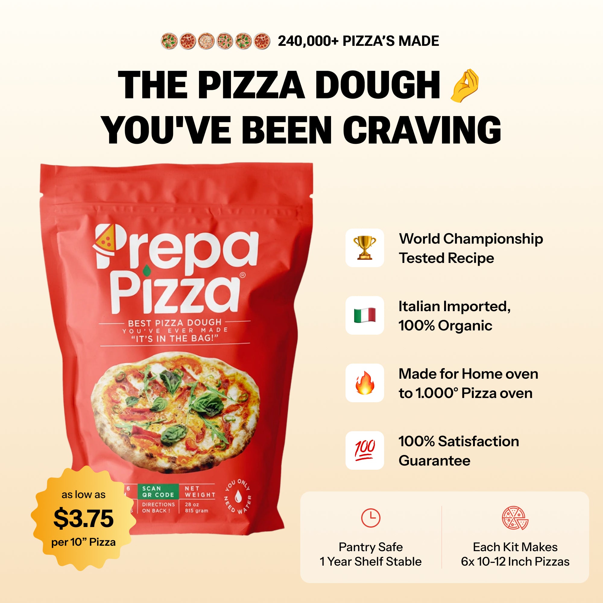 Prepa Pizza Dough Kit 815g