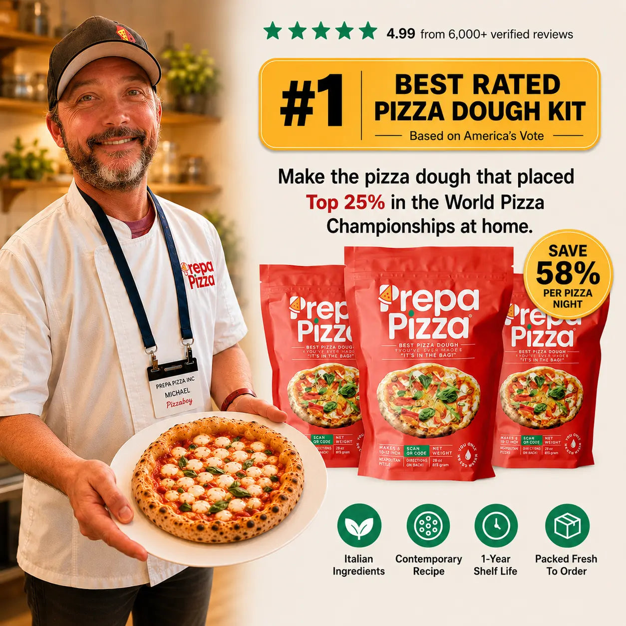 Prepa Pizza Dough Making Kit